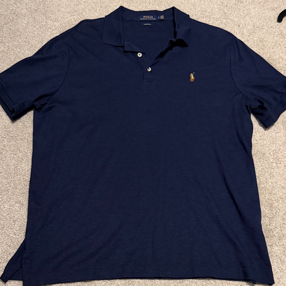 Polo by Ralph Lauren Men's Dark Blue Polo Shirt